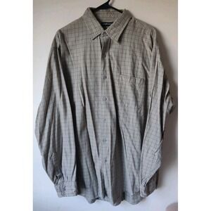 Joseph & Lyman Light Blue Green Plaid Long Sleeve Button Down‎ Shirt Sz XL